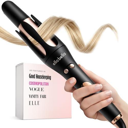 ELLA BELLA® Automatischer Lockenstab mit Rotation • Auto Hair Curler • Einfach zu bedienen • Digitales Display zur präzisen Temperatureinstellung • Verwandeln Sie Ihren Look in Sekunden • Ideal für langes Haar