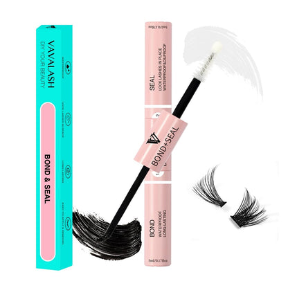VAVALASH Lash Bond & Seal Set – Wimpernkleber für DIY Wimpernverlängerung, wasserfest, 48-72 Stunden Halt (5ml+5ml)