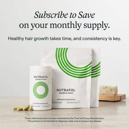 Nutrafol Women Haarpflege-Ergänzungsmittel für Frauen 18-44 Jahre, klinisch getestet für sichtbar dichteres, stärkeres Haar, 100% vegane Inhaltsstoffe, dermatologisch empfohlen - 2-Monats-Vorrat, 2 Packungen