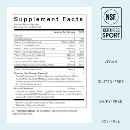 Nutrafol Women Haarpflege-Ergänzungsmittel für Frauen 18-44 Jahre, klinisch getestet für sichtbar dichteres, stärkeres Haar, 100% vegane Inhaltsstoffe, dermatologisch empfohlen - 2-Monats-Vorrat, 2 Packungen