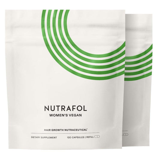 Nutrafol Women Haarpflege-Ergänzungsmittel für Frauen 18-44 Jahre, klinisch getestet für sichtbar dichteres, stärkeres Haar, 100% vegane Inhaltsstoffe, dermatologisch empfohlen - 2-Monats-Vorrat, 2 Packungen