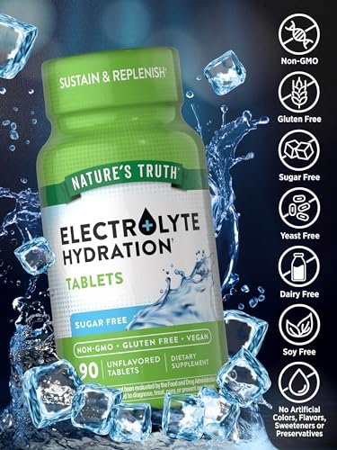 Nature's Truth Elektrolyt-Tabletten | Ohne Zucker | 90 Stück | Vegan, Nicht-GVO & Glutenfrei | Hydratationsergänzung mit Mineralien