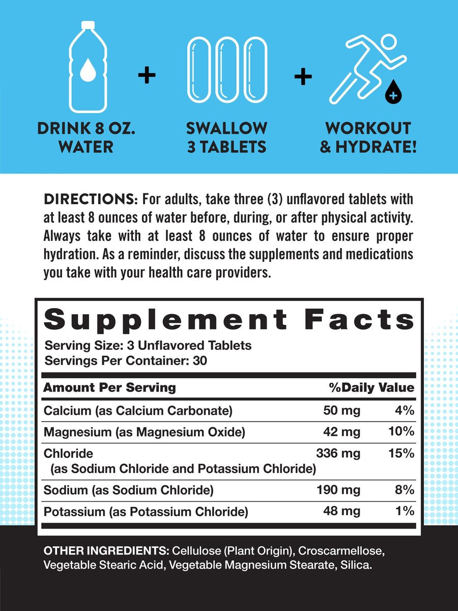 Nature's Truth Elektrolyt-Tabletten | Ohne Zucker | 90 Stück | Vegan, Nicht-GVO & Glutenfrei | Hydratationsergänzung mit Mineralien