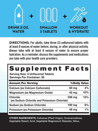 Nature's Truth Elektrolyt-Tabletten | Ohne Zucker | 90 Stück | Vegan, Nicht-GVO & Glutenfrei | Hydratationsergänzung mit Mineralien