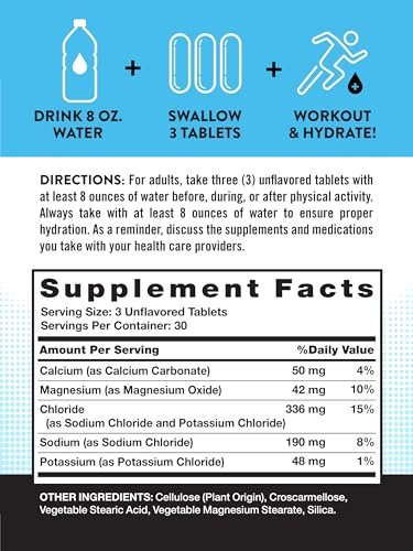 Nature's Truth Elektrolyt-Tabletten | Ohne Zucker | 90 Stück | Vegan, Nicht-GVO & Glutenfrei | Hydratationsergänzung mit Mineralien