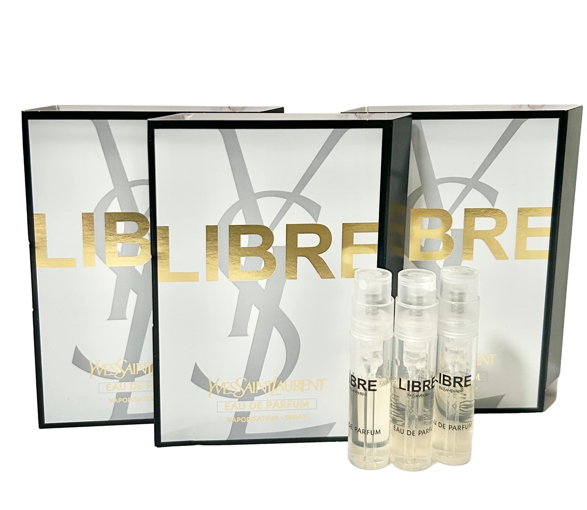 Yves Saint Laurent YSL Libre Sample Damenparfüm 1,2 ml / 0,04 oz – Set mit 3 Stück