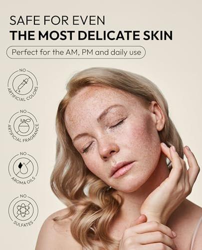 De:maf All Day Glow Creamy Milk Cleanser – Sanfte Gesichtsreinigung für empfindliche Haut mit Hyaluronsäure, Ceramiden & Panthenol (300 ml)