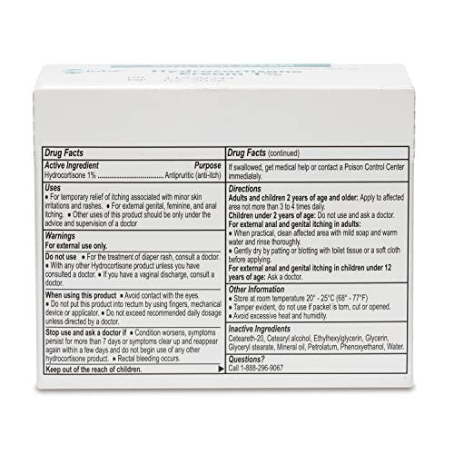 Globe Hydrocortison 1% Max Stärke Anti-Juckreiz Creme (144 Einzelpackungen) - Lindert Rötungen, Schwellungen, Juckreiz, Hautausschlag, Insektenstiche, Ekzeme, Hämorrhoiden & mehr