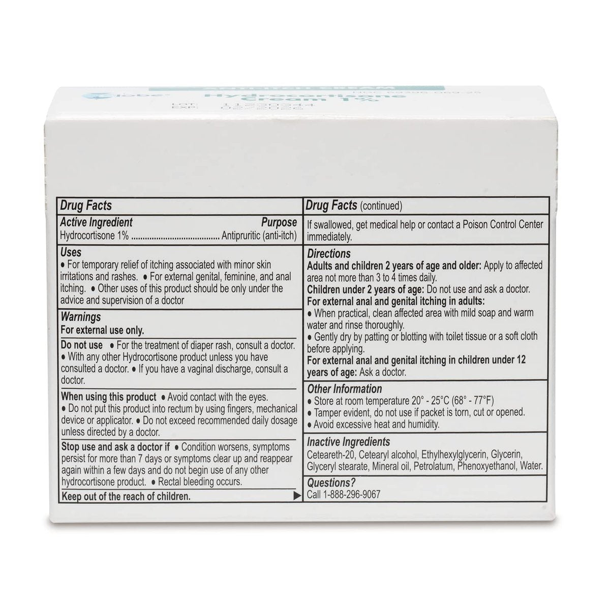 Globe Hydrocortison 1% Maximum Stärke Creme (25 Packungen à 0,9 g) – Anti-Juckreiz Creme gegen Rötungen, Schwellungen, Juckreiz, Hautausschlag, Insektenstiche, Ekzeme und mehr