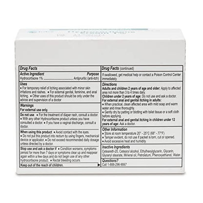 Globe Hydrocortison 1% Max Stärke Anti-Juckreiz Creme (144 Einzelpackungen) - Lindert Rötungen, Schwellungen, Juckreiz, Hautausschlag, Insektenstiche, Ekzeme, Hämorrhoiden & mehr