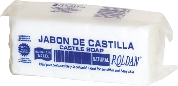 Roldan Castile Seife – 4 Oz (113 g) Hypoallergene Babyseife für empfindliche Haut