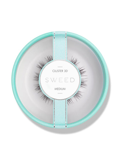 Sweed No Lash Cluster Medium – 12er-Pack Künstliche Wimpern in Schwarz