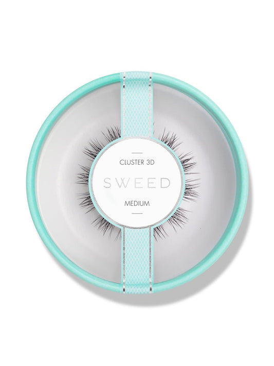 Sweed No Lash Cluster Medium – 12er-Pack Künstliche Wimpern in Schwarz