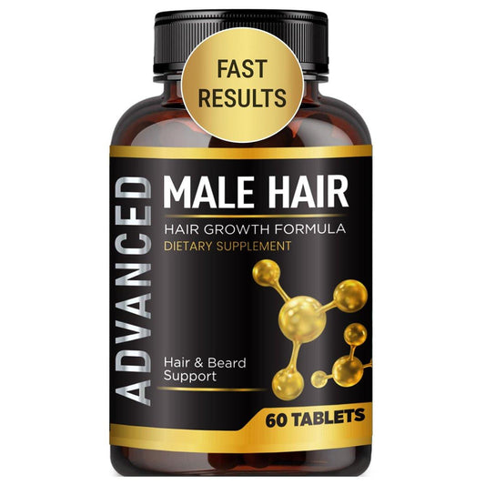 Haarwachstumsvitamine für Männer – Anti-Haarausfall Unterstützung & DHT-Blocker – Regrow Haar & Bart Supplement für dichteres, volleres & stärkeres Haar – mit Biotin (60 Kapseln)