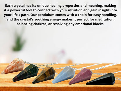 Amazing Gemstone Paket mit 11 Kristallpendeln in Bulk mit Pendeltafel – Wholesale Kristalle