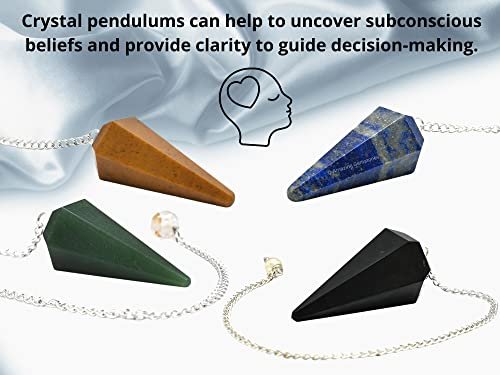 Amazing Gemstone Paket mit 11 Kristallpendeln in Bulk mit Pendeltafel – Wholesale Kristalle
