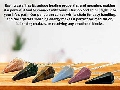 Amazing Gemstone Paket mit 11 Kristallpendeln in Bulk mit Pendeltafel – Wholesale Kristalle