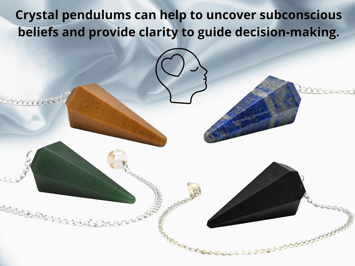 Amazing Gemstone Paket mit 11 Kristallpendeln in Bulk mit Pendeltafel – Wholesale Kristalle