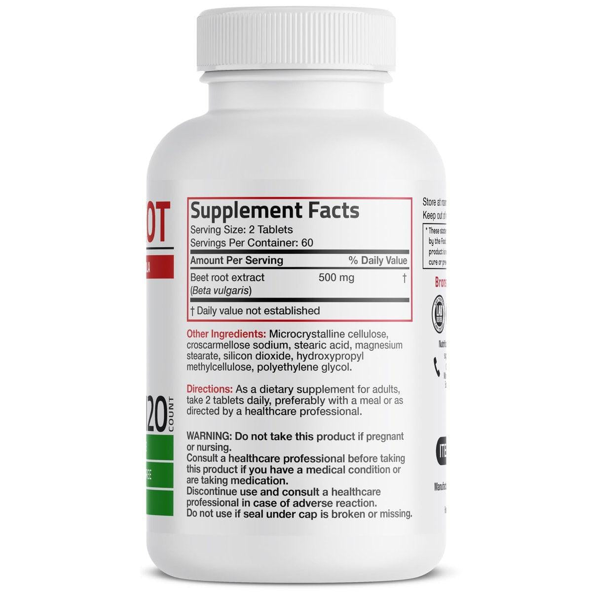 Bronson Rote Bete Wurzel Extra stark, Non-GMO, 120 vegetarische Tabletten