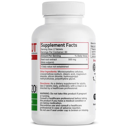 Bronson Rote Bete Wurzel Extra stark, Non-GMO, 120 vegetarische Tabletten