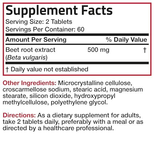 Bronson Rote Beete Extra Stärke, Non-GMO, 250 Vegetarische Tabletten