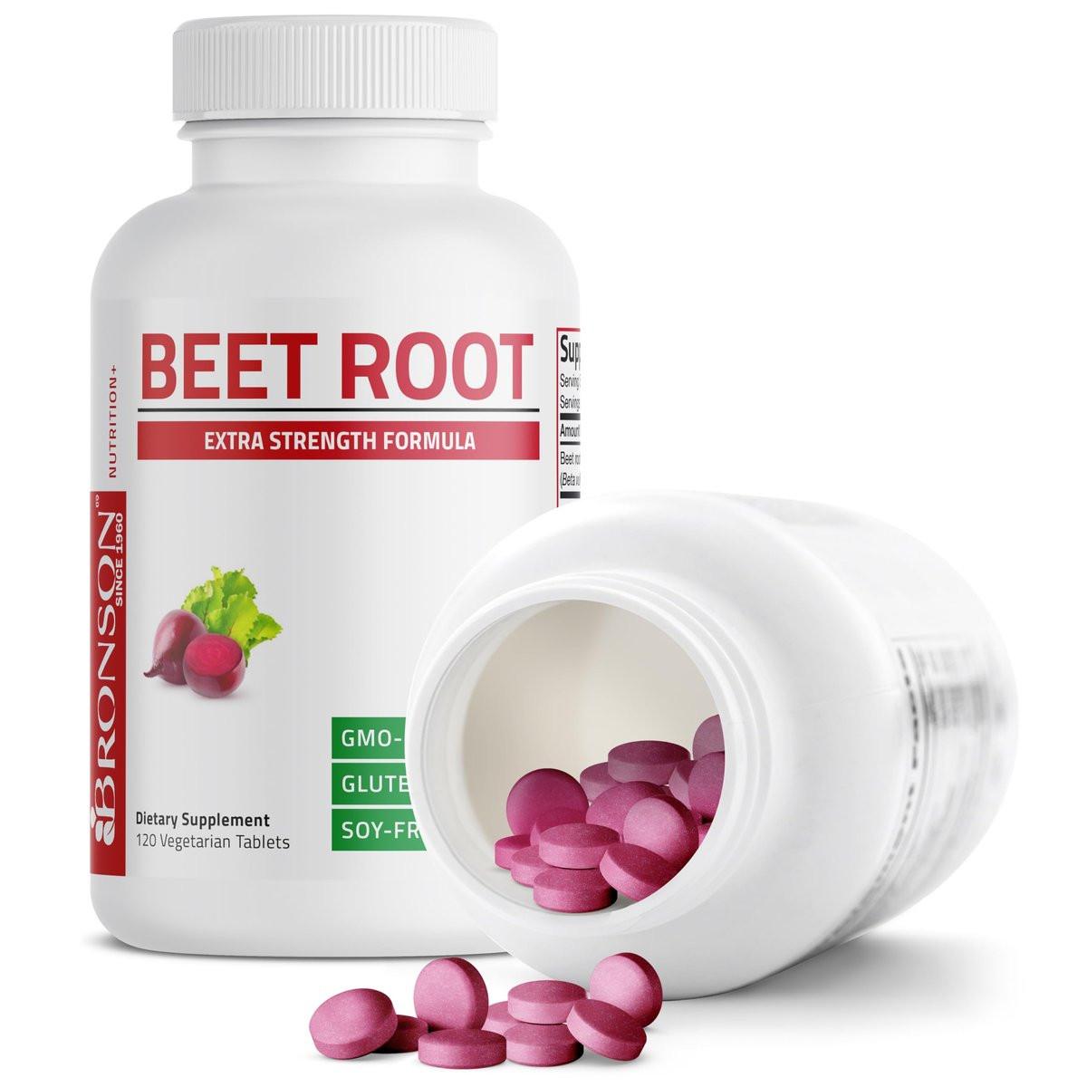 Bronson Rote Bete Wurzel Extra stark, Non-GMO, 120 vegetarische Tabletten
