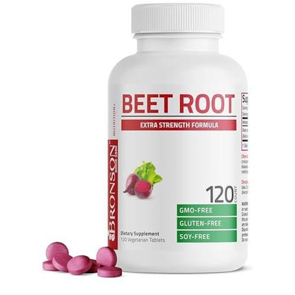 Bronson Rote Bete Wurzel Extra stark, Non-GMO, 120 vegetarische Tabletten