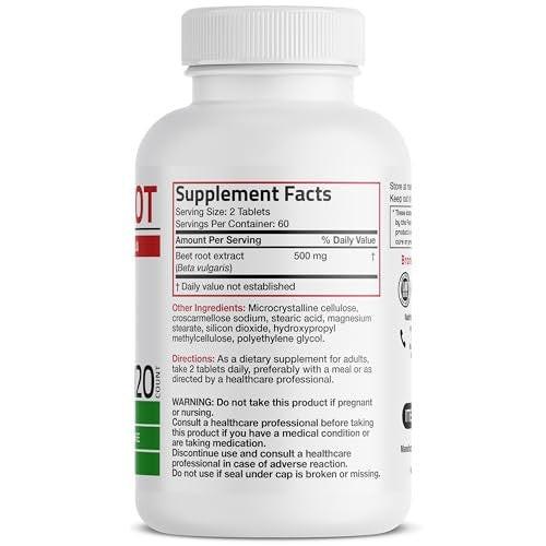 Bronson Rote Bete Wurzel Extra stark, Non-GMO, 120 vegetarische Tabletten