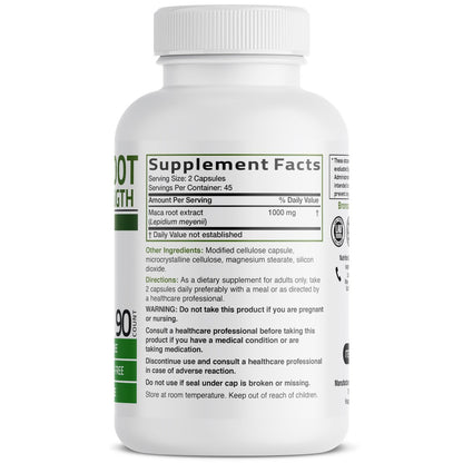 Bronson Maca Root Extra Lepidium Meyenii, Non-GMO, 90 Vegetarische Kapseln