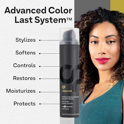 Colorproof All Around Working Hair Spray 9 Fl. Oz. – Flexibler Halt mit schwarzer Johannisbeere, Jasmin & Pfirsich Duft, Sulfatfreies Haarspray
