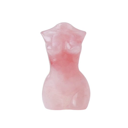 Apengshi Handgeschnitzte Rosenquarz-Göttinnenfigur – Miniatur-Skulptur für Meditation, Yoga und Chakra-Balance – Spirituelles Geschenk