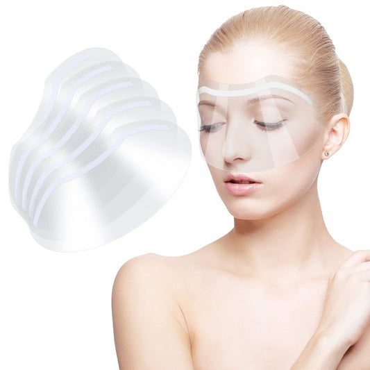 Siyurongg 50 Stück Dusch-Gesichtsschutzschilde für Augenbrauen, Wimpernverlängerungen, Microblading, Make-up-Schutzabdeckung für Haarspray, Salon, Augenlid-Pflege