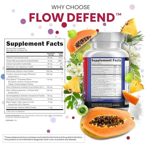 Clean Nutraceuticals Nattokinase 5000 FU Serrapeptase 120000 SPU Lumbrokinase Enzymkomplex mit Bromelain Papain Papaya-Enzyme Rutin Extrakt Amla Magnesium Vitamin B6 & Vitamin C Kapseln