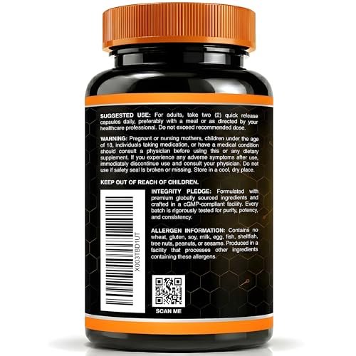 WELLNESS LABSRX Berberin 1.000 mg – mit Ceylon-Zimt, schwarzem Pfeffer und Apfelessig, 120 Kapseln, herzunterstützendes Nahrungsergänzungsmittel