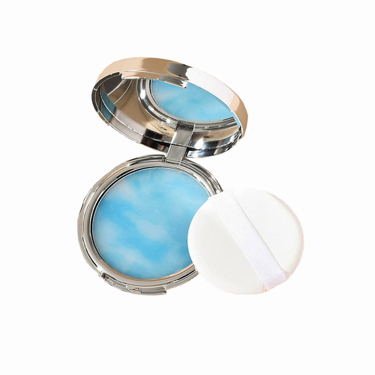 Öl-Kontroll-Gesichtspuder, Jelly Pressed Powder Make-up Setting Puder, Puderfrei Zart und Hautfreundlich, Perfekt Mattierend Lang anhaltend Leicht Wasserfest Kosmetik