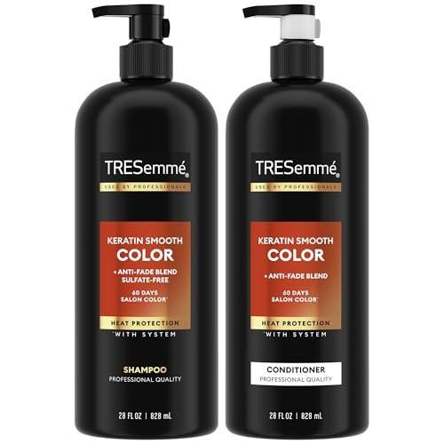 TRESemmé Shampoo und Conditioner Keratin Smooth Color – Anti-Fade, Anti-Frizz für coloriertes Haar, 2er-Pack (je 828 ml)