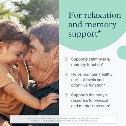 Youtheory Ashwagandha + GABA – Adaptogene Mischung mit Bio KSM-66 & Ingwer – Unterstützt Stressabbau & Stimmung* – Fördert das Energieniveau* – 60 vegane Kapseln (30-Tage-Vorrat)*