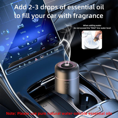 SEEDSEEL Auto-Aromatherapie Diffuser für ätherische Öle – Mini USB Luftbefeuchter mit 7-farbigem LED-Licht für Auto, Zuhause, Büro und Schlafzimmer
