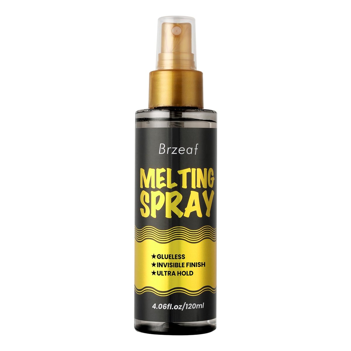 Brzeaf Lace Melting Spray & Holding Spray (120 ml) – Extrem starker Halt & klebefrei, Schmelzspray für Lace Wigs, starkes natürliches Finish, trocknet schnell, Wig Melting Spray & Haarspray für Perücken