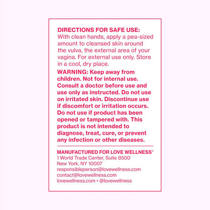 Love Wellness Comfy Cream Feuchtigkeitscreme für Vulva & Vagina - 1,01 oz