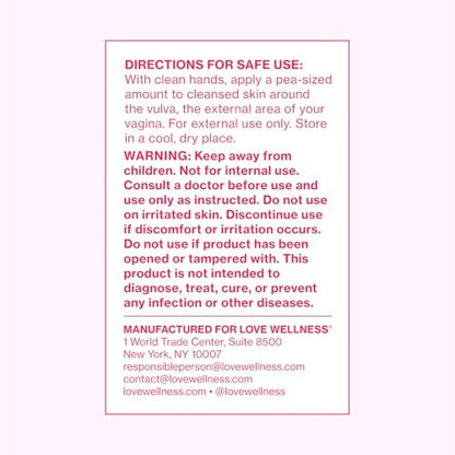 Love Wellness Comfy Cream Feuchtigkeitscreme für Vulva & Vagina - 1,01 oz