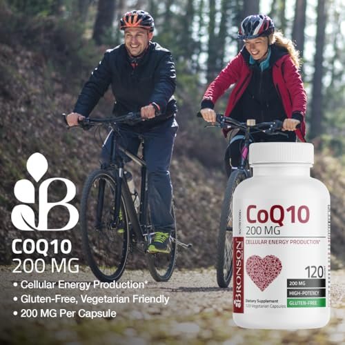 Bronson CoQ10 200 MG Hochdosiert – Zelluläre Energieproduktion, 60 vegane Kapseln