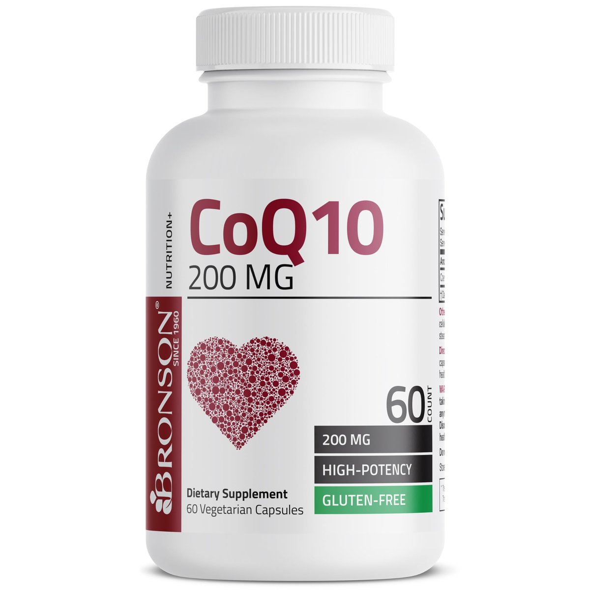 Bronson CoQ10 200 MG Hochdosiert – Zelluläre Energieproduktion, 60 vegane Kapseln