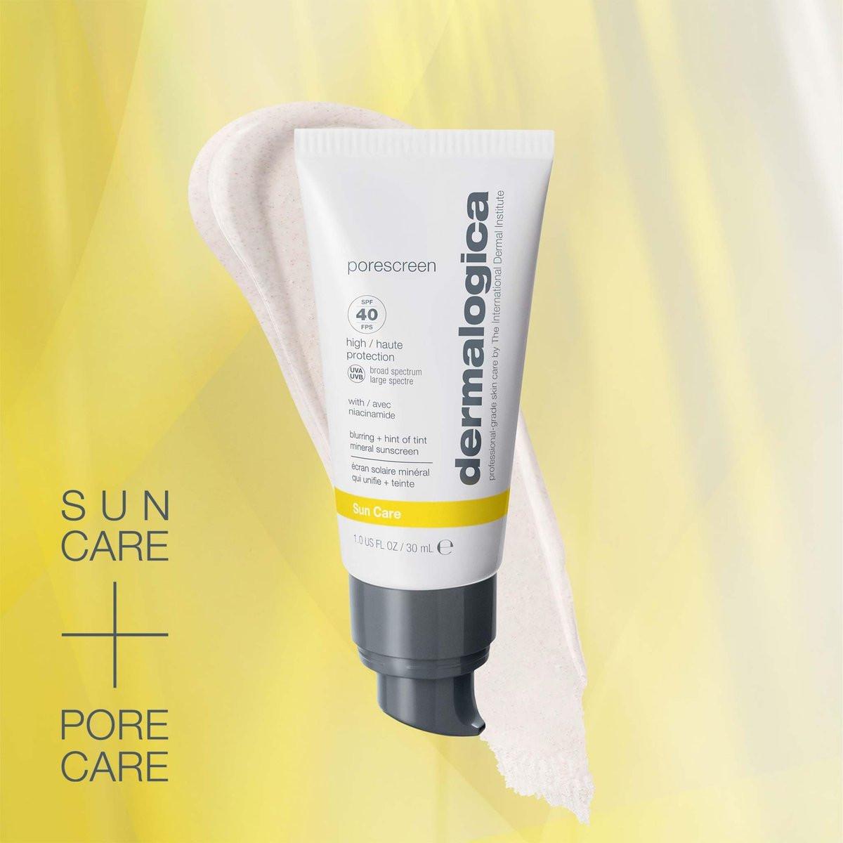 Dermalogica Porescreen Mineralischer Sonnenschutz SPF 40 für das Gesicht, Sonnenschutz und Poren-Primer mit Zinkoxid, Multifunktionale Pre-Makeup Sonnenblockade - 30 ml