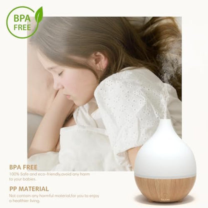 SALKING Aromatherapie Diffuser Set (2 Stück), 100ml Ultraschall-Diffuser für Ätherische Öle, Kaltnebel-Luftbefeuchter mit Warmweißem Licht, Auto-Abschaltung, für Zuhause und Büro