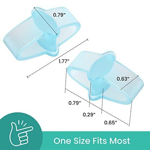 Welnove 12er-Pack Zehenspreizer mit 2 Schlaufen – Korrekturhilfe für Hallux Valgus und überlappende Zehen (Blau)