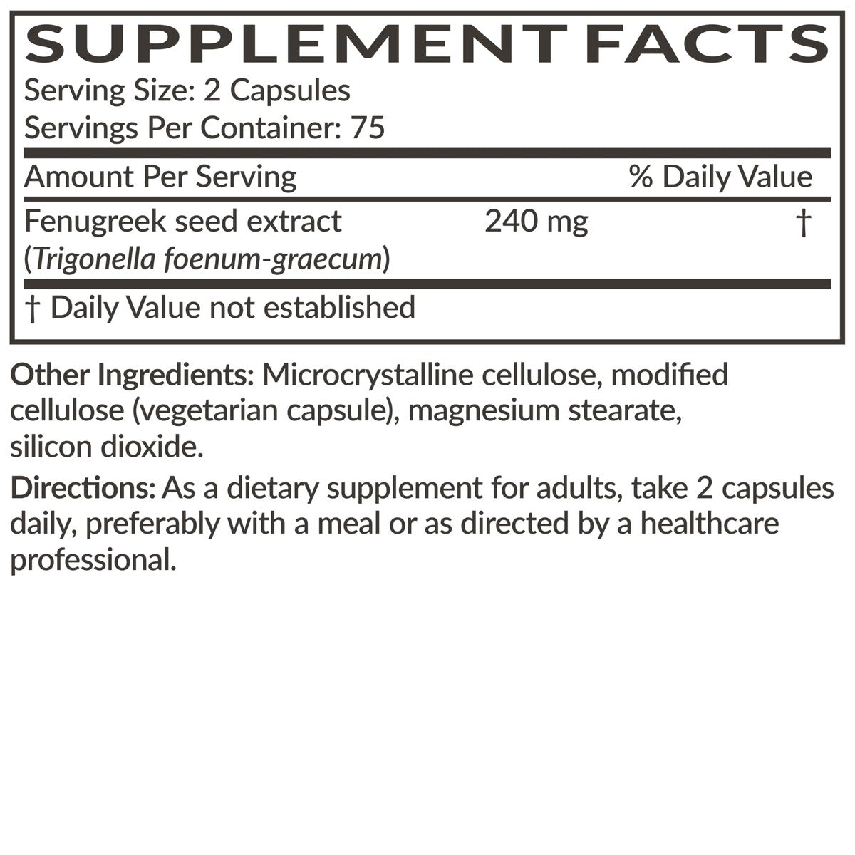 Futurebiotics Fenugreek Extra Strength – 150 Kapseln zur Unterstützung des allgemeinen Wohlbefindens, Nicht-GMO, Vegetarisch