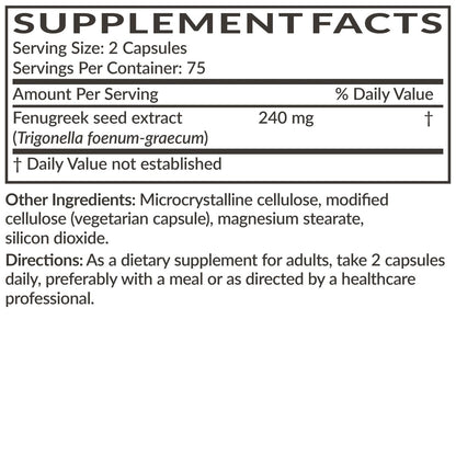 Futurebiotics Fenugreek Extra Strength – 150 Kapseln zur Unterstützung des allgemeinen Wohlbefindens, Nicht-GMO, Vegetarisch