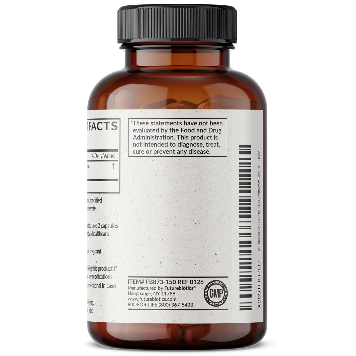 Futurebiotics Fenugreek Extra Strength – 150 Kapseln zur Unterstützung des allgemeinen Wohlbefindens, Nicht-GMO, Vegetarisch