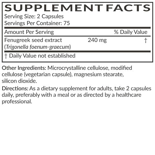 Futurebiotics Fenugreek Extra Strength – 150 Kapseln zur Unterstützung des allgemeinen Wohlbefindens, Nicht-GMO, Vegetarisch
